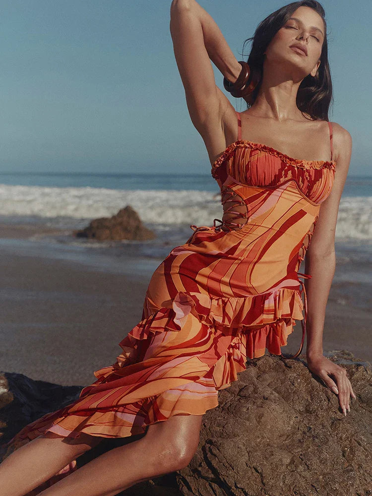 Vestido Longo com Estampa Floral - Giselle