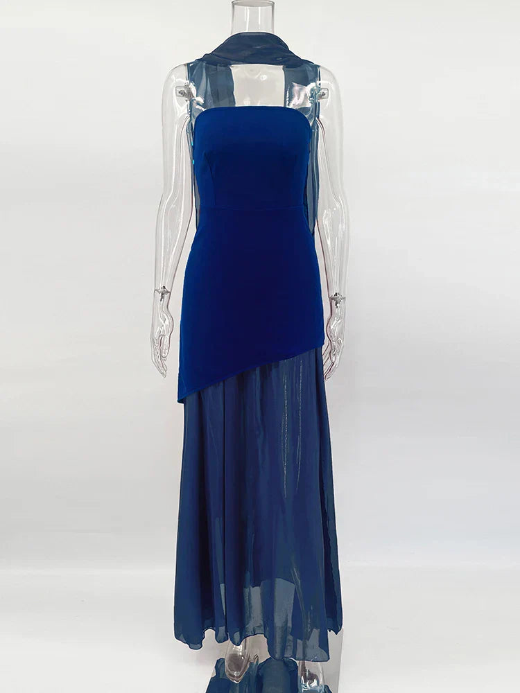 Vestido Longo sem Alças Elegante - Elspeth