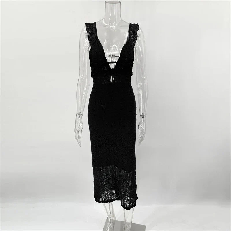 Vestido Feminino Longo de Tricot - Reina