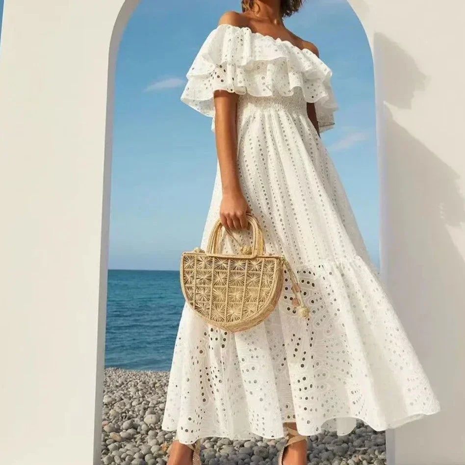 Vestido Feminino Midi em Renda Delicado e Versátil - Agnes