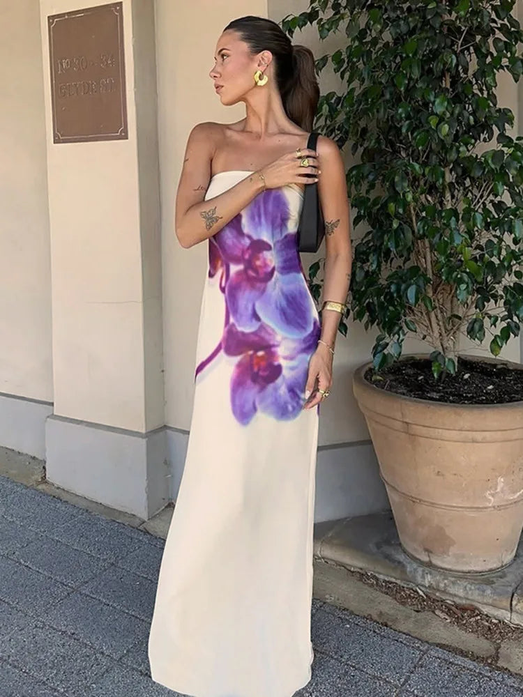 Vestido Longo com Estampa Floral - Ursuline