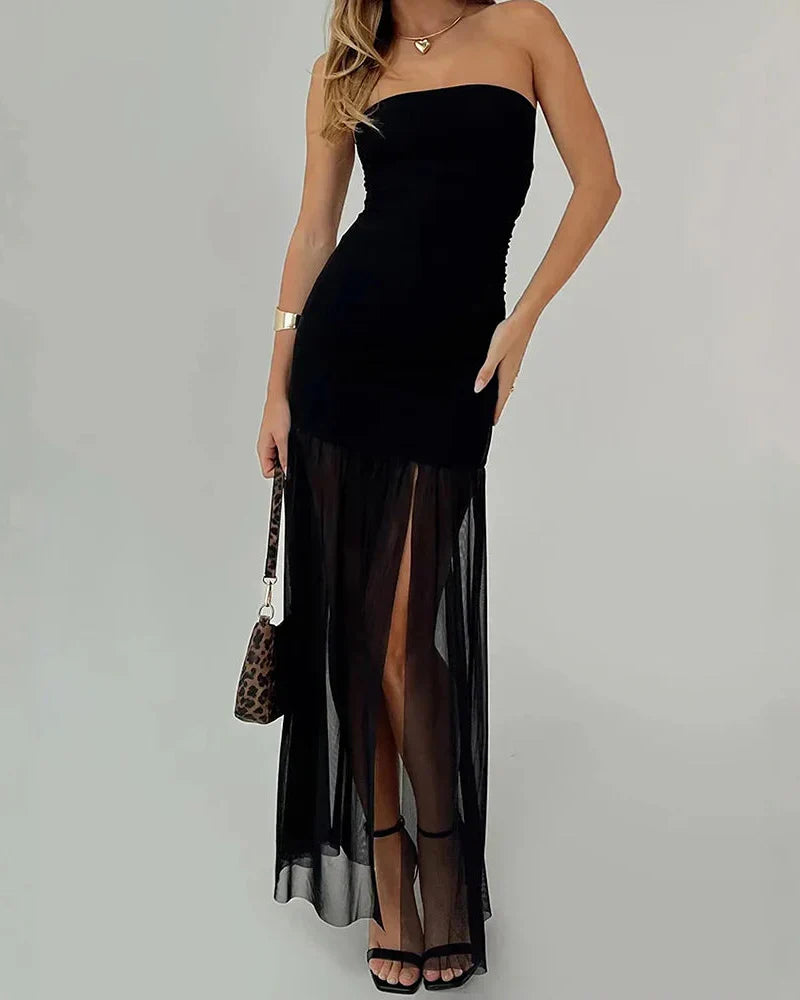 Vestido Longo Midi sem Mangas - Yelena