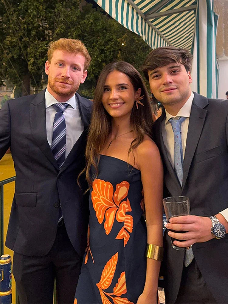 Vestido Longo Elegante com Estampa Floral - Penelope