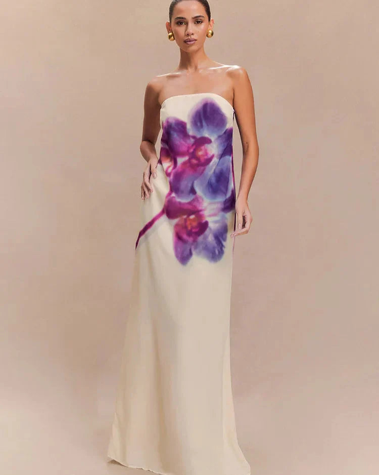 Vestido Longo com Estampa Floral - Ursuline