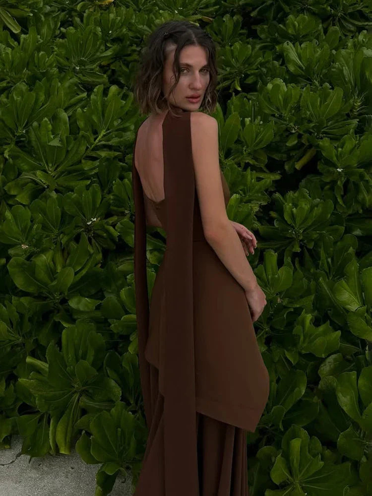 Vestido Longo sem Alças Elegante - Elspeth