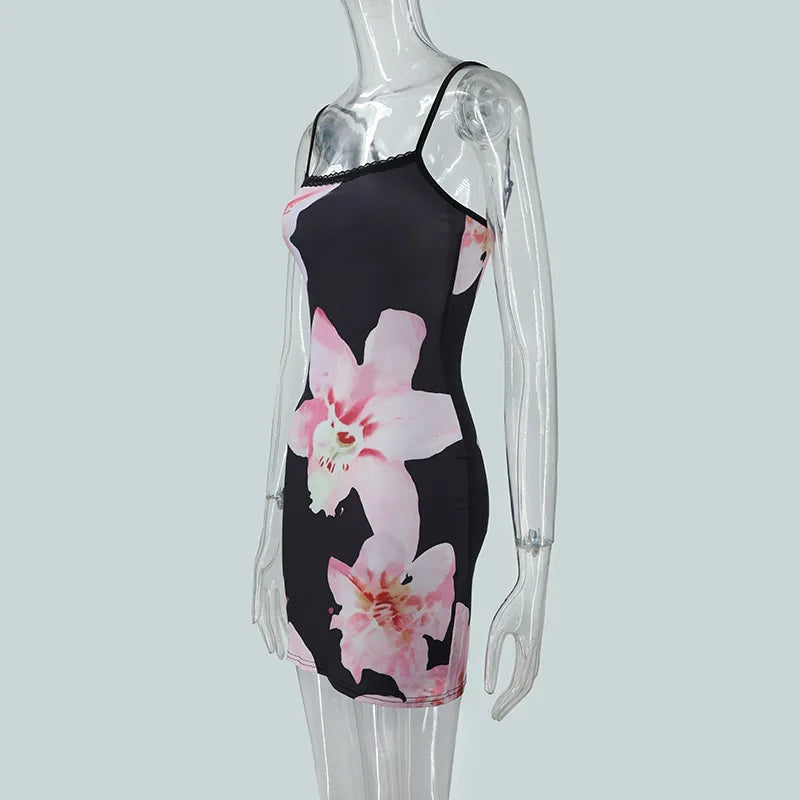 Vestido Curto Elegante com Estampa Floral - Ivanna