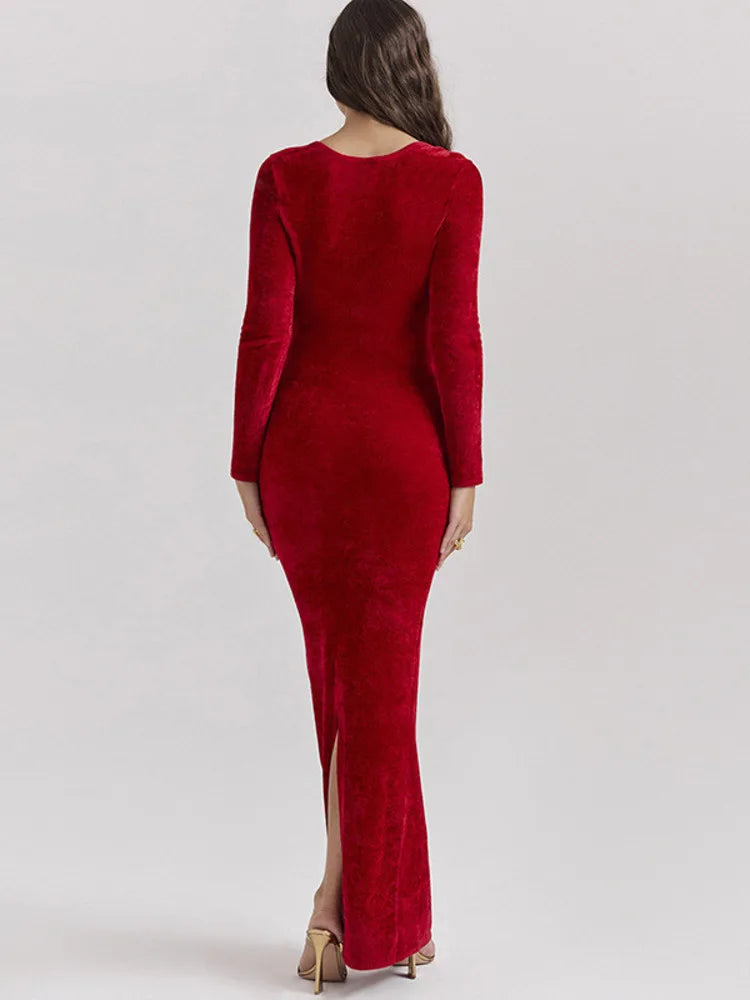 Vestido Longo Decote em V Isadora - PRIME