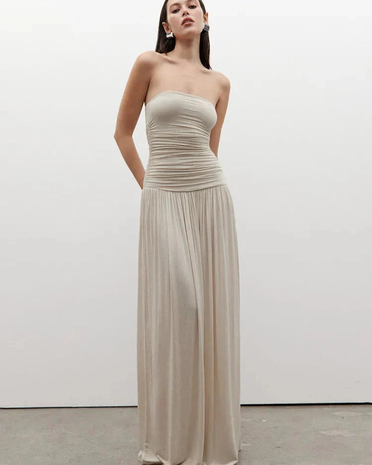 Vestido Longo sem Alças Casual - Mireille