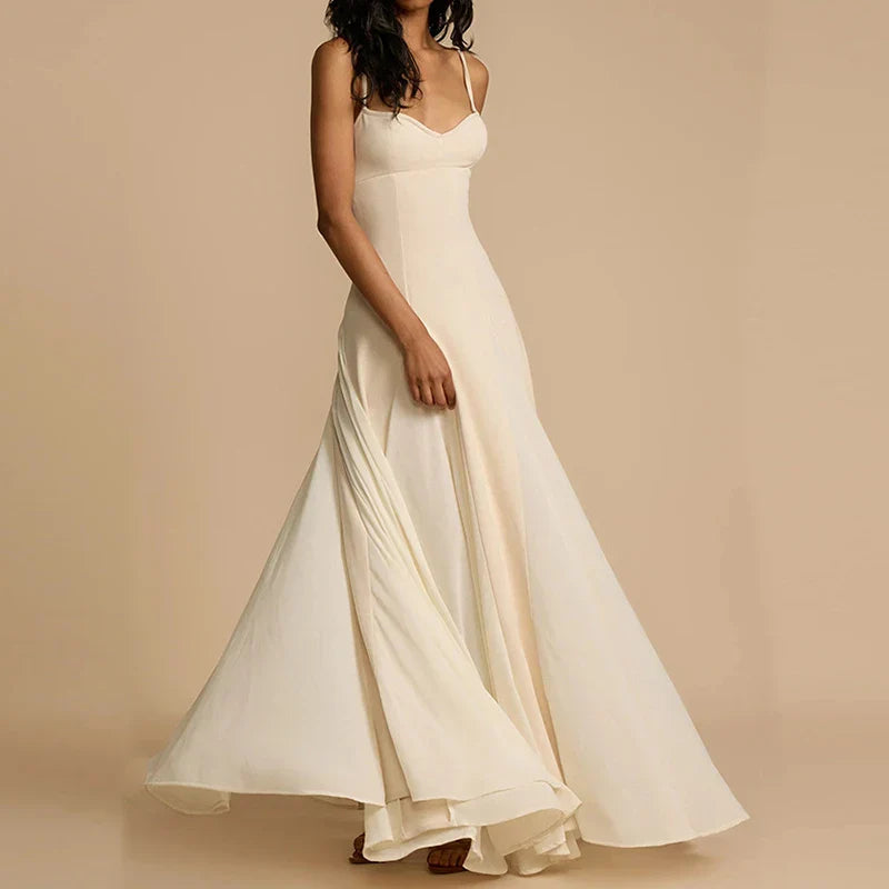 Vestido Longo sem Alças Casual - Olwen