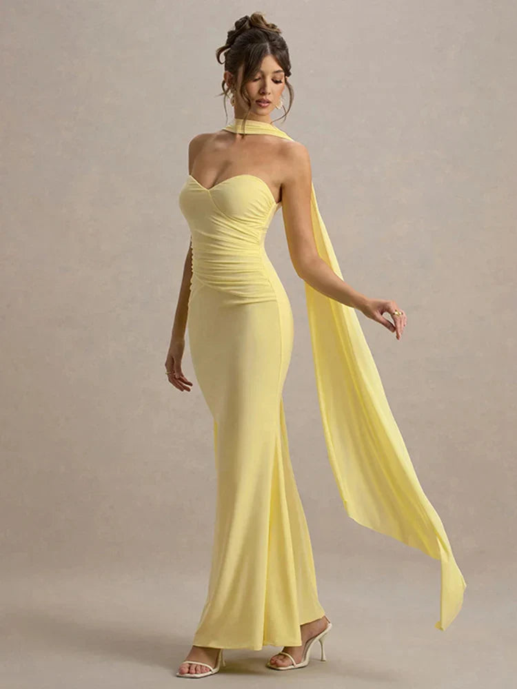 Vestido Longo Elegante sem Mangas Norah - PRIME