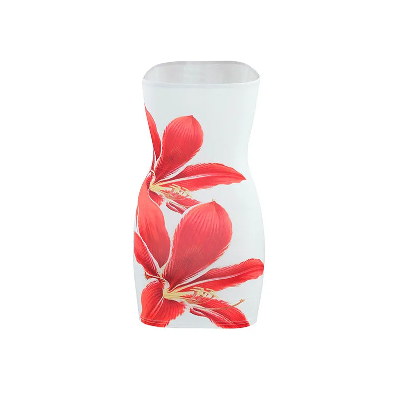 Vestido Curto com Estampa Floral - Olwen