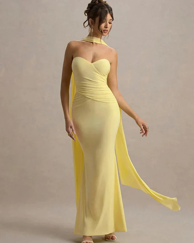 Vestido Longo Elegante sem Mangas Norah - PRIME