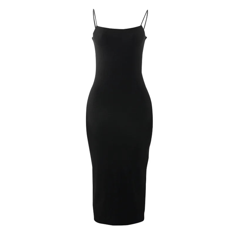 Vestido Longo Midi Elegante sem Alças - Ysolde