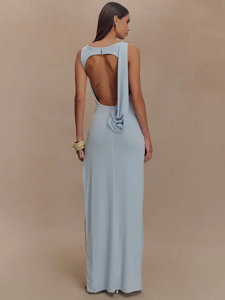 Vestido Longo Casual sem Mangas - Liora