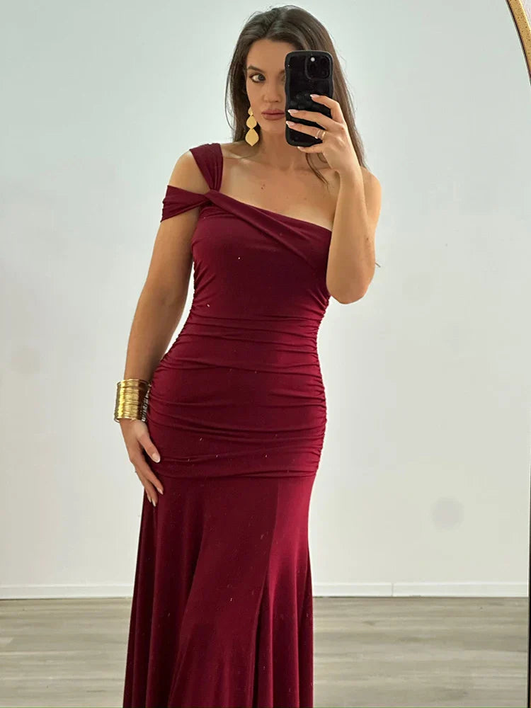 Vestido Longo Casual sem Mangas Sofisticado - Nerissa