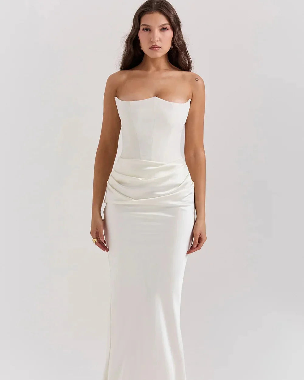 Vestido Longo Vintage sem Alças Nicole - PRIME