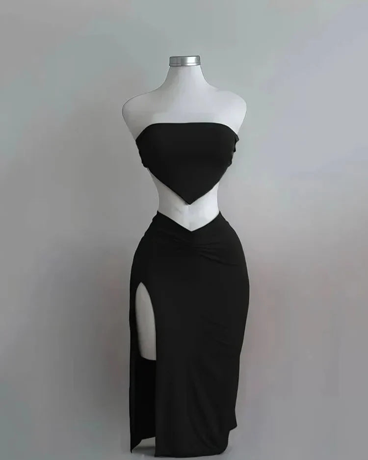 Vestido Midi sem Mangas Fashion - Maren