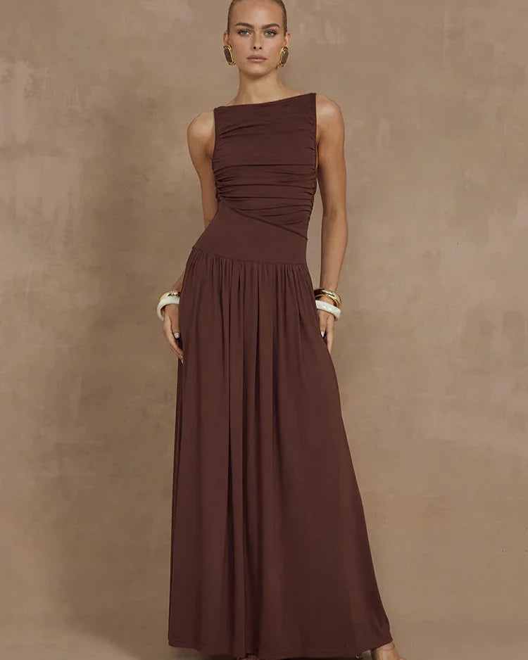 Vestido Longo Casual sem Mangas - Xylia