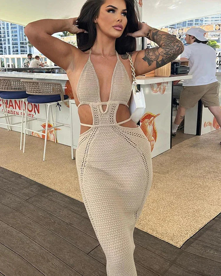 Vestido Longo Sem Alças de Tricot - Liora