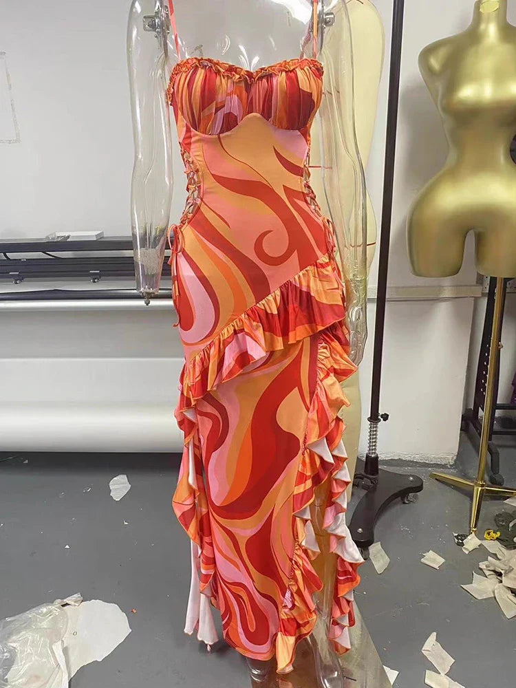 Vestido Longo com Estampa Floral - Giselle