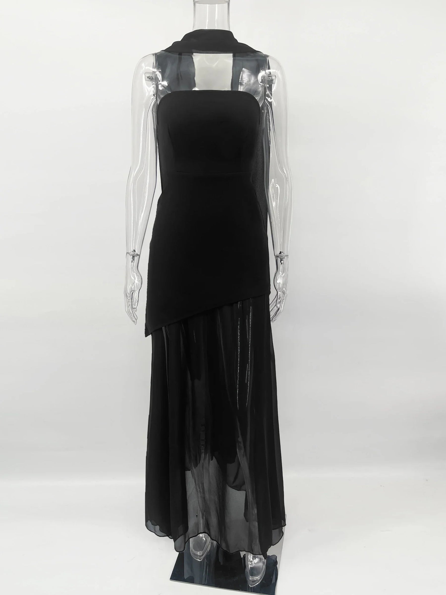 Vestido Longo sem Alças Elegante - Elspeth