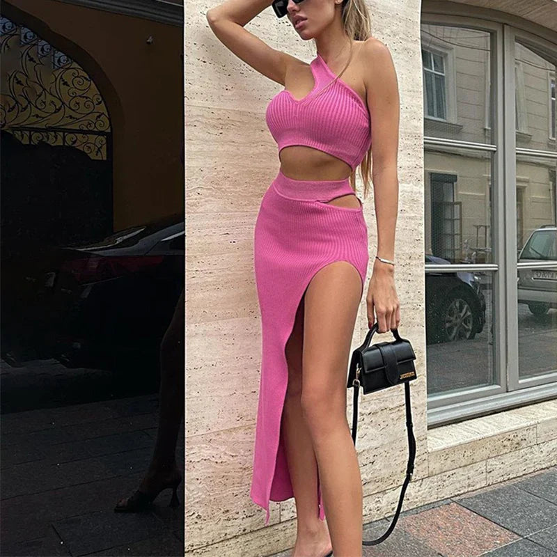 Vestido Midi Slim sem Mangas Elegante - Thora