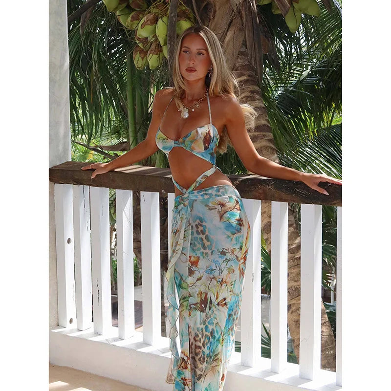 Vestido Longo com Decote em V - Maëlle