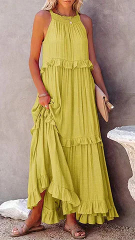 Vestido Longo Sem Mangas Perfeito para Verão - Brigitte