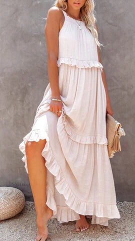 Vestido Longo Sem Mangas Perfeito para Verão - Brigitte