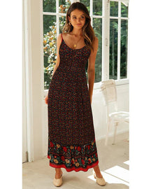 Vestido Feminino Floral Longo Versátil - Belle