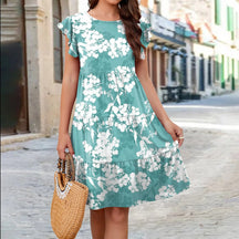 Vestido Feminino Floral Midi Romântico e Sofisticado - Diana