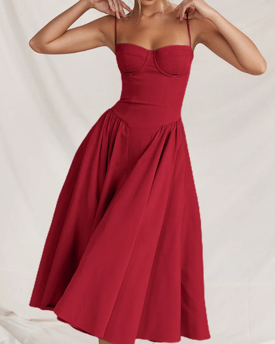 Vestido Estilo Princesa Feminino e Sofisticado - Leila