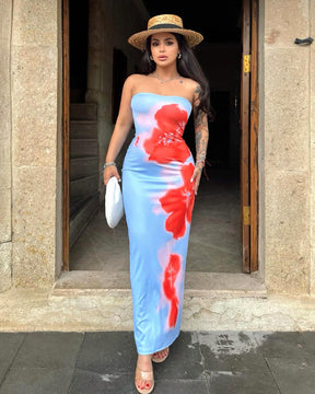 Vestido Feminino Longo Tomara que Caia Floral - Wave