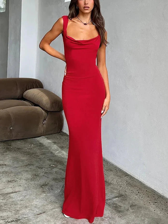 Vestido Longo Elegante sem Alças - Jessalyn
