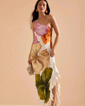 Vestido Longo com Estampa Floral sem Alças - Cosima