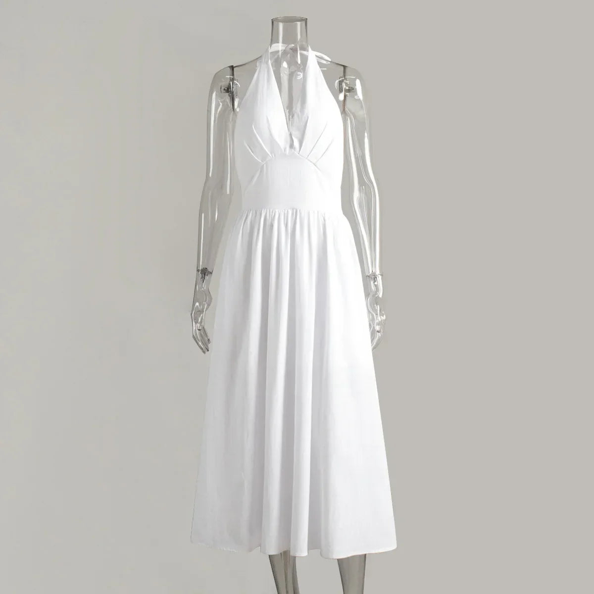 Vestido Longo sem Alças Casual com Decote - Ivanna