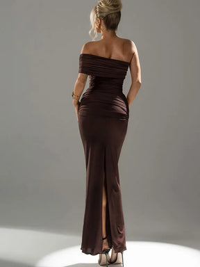 Vestido Longo Elegante Slim sem Alças - Ginevra