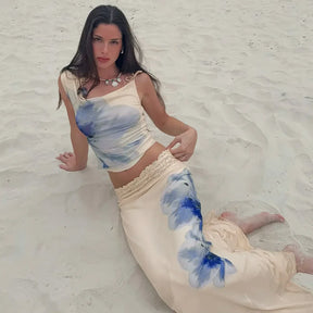 Vestido Longo com Estampa Floral - Yvaine