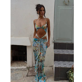 Vestido Longo com Decote em V - Maëlle