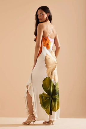 Vestido Longo com Estampa Floral sem Alças - Cosima