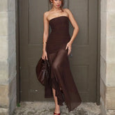 Vestido Longo Slim sem Mangas - Halia