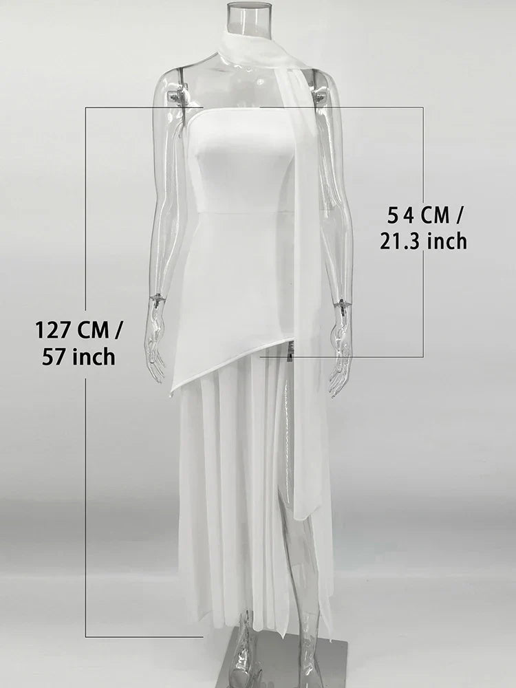 Vestido Longo sem Alças Elegante - Elspeth