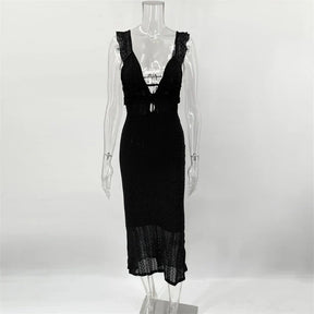 Vestido Feminino Longo de Tricot - Reina