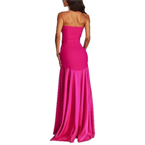 Vestido Longo Elegante sem Alças - Leonora