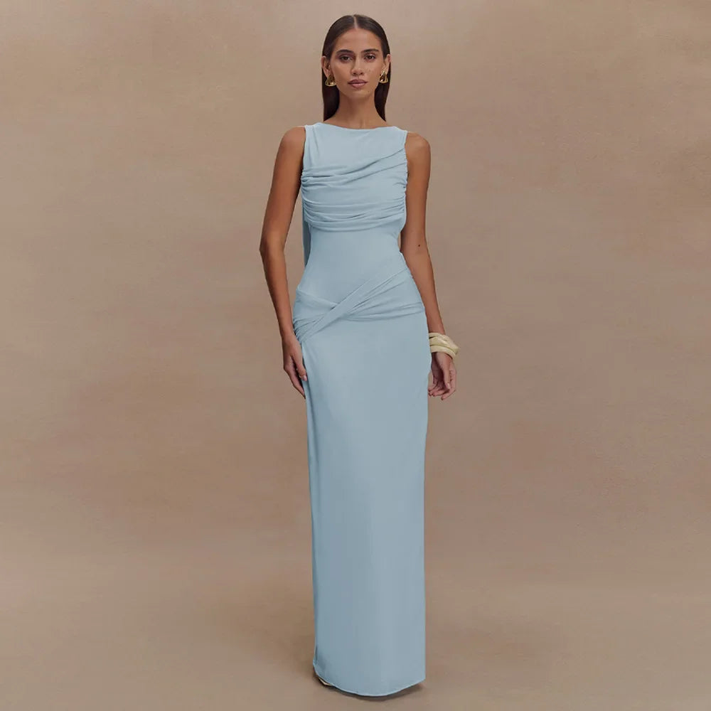 Vestido Longo Casual sem Mangas - Liora