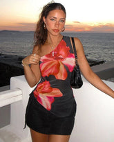 Vestido Curto com Estampa Floral - Celestine