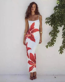 Vestido Longo com Estampa Floral Toque Natural - Aitana