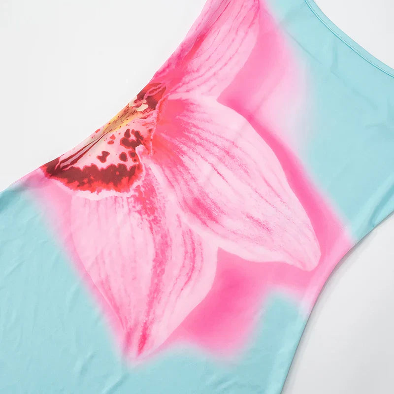 Vestido Curto com Estampa Floral - Mariana