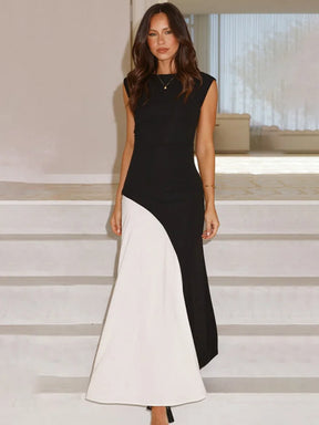 Vestido Longo Cintura Alta Sem Mangas - Noa