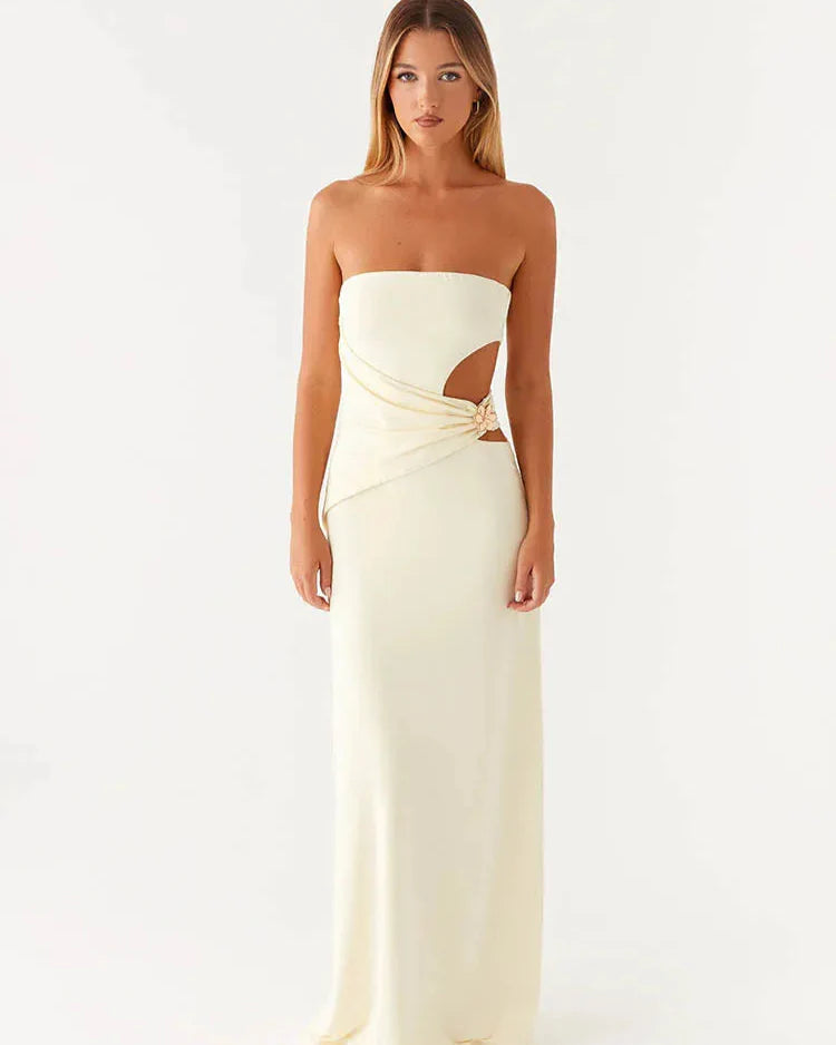 Vestido Longo Fashion sem Alças - Faustine